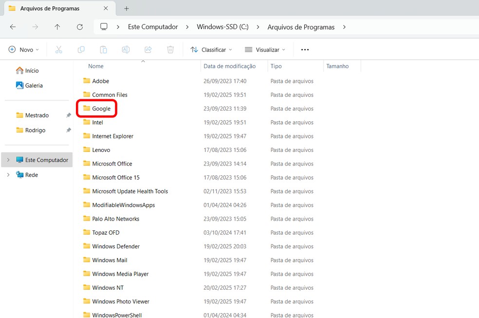 Google Chrome: saiba como criar atalho na área de trabalho pelas configurações do Windows — Foto: Reprodução/Rodrigo Fernandes