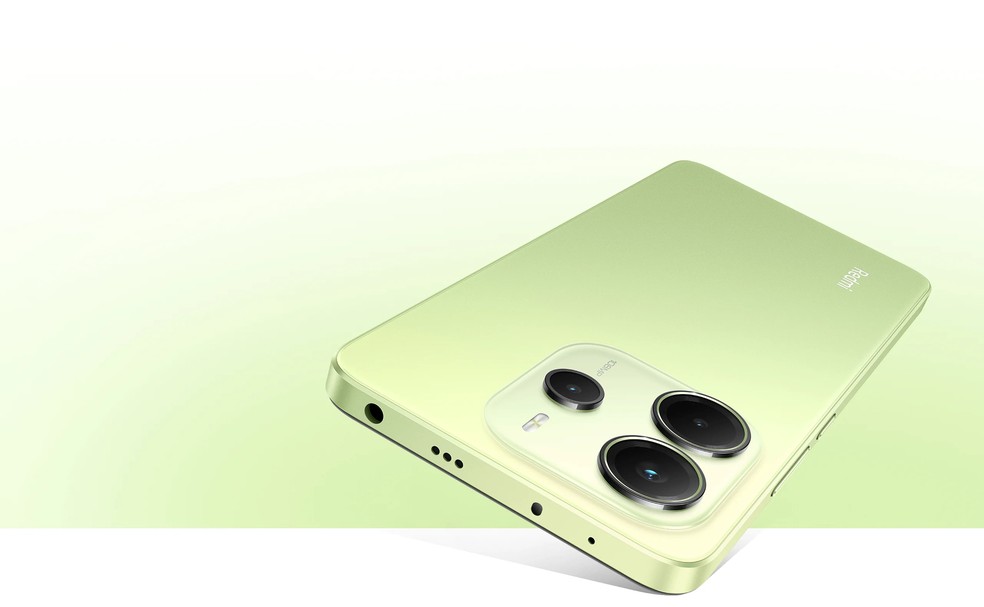 Redmi Note 14 na cor verde lima — Foto: Divulgação/Xiaomi