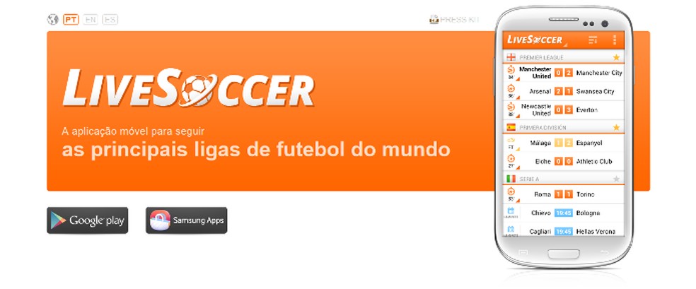 Conheça o LiveSoccer e confira os resultados do futebol no Android