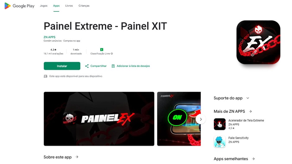  Reprodução/Google Play Store