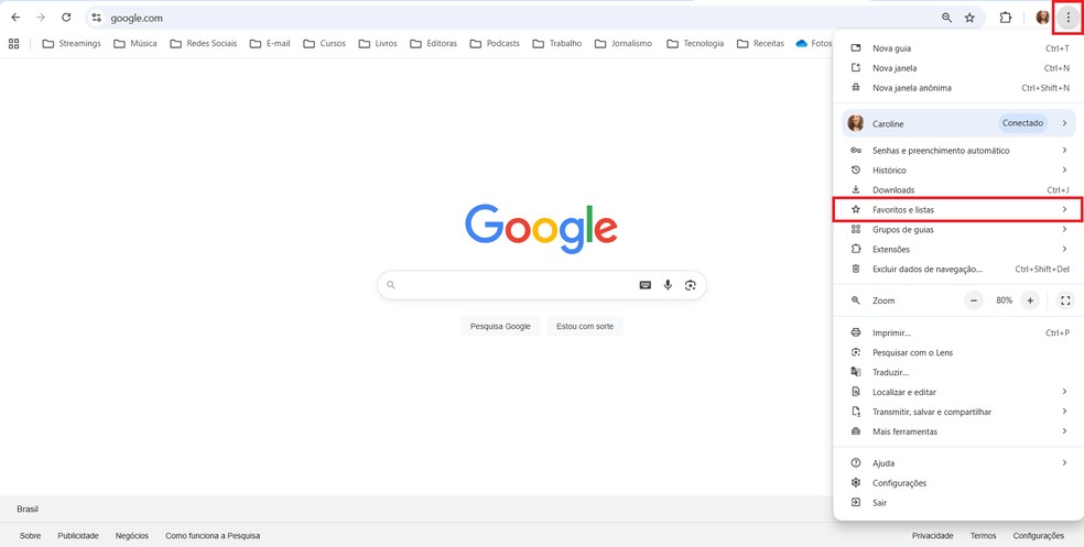  Reprodução/Caroline Silvestre