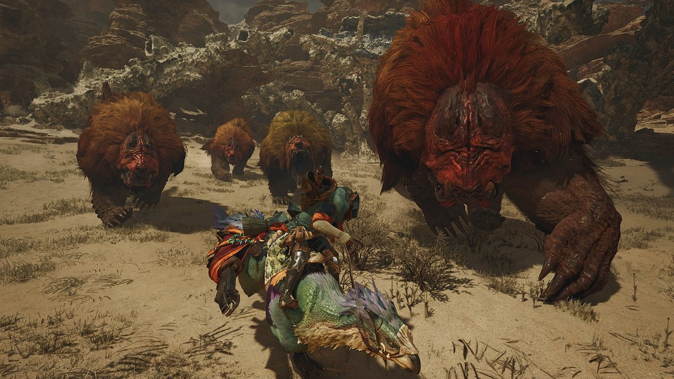 Pela primeira vez, Monster Hunter Wilds permite equipar armas secundárias para tornar gameplay mais dinâmico e adaptativo — Foto: Divulgação/Capcom