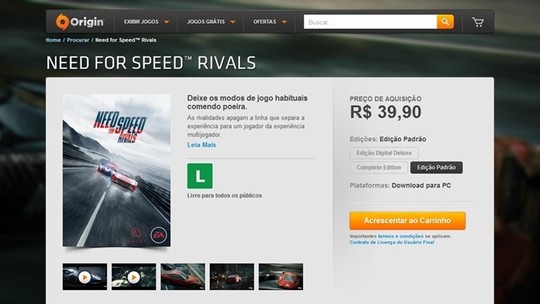Need For Speed Rivals - PS4 - Electronic Arts - Jogos de Corrida e