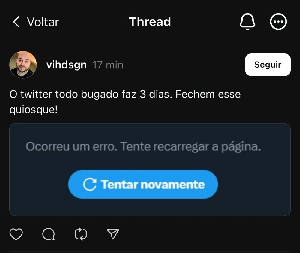 Twitter (X) fora do ar? Rede social apresenta instabilidade; veja