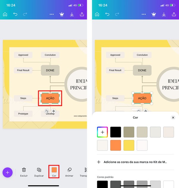 Como fazer mapa mental no Canva pelo celular