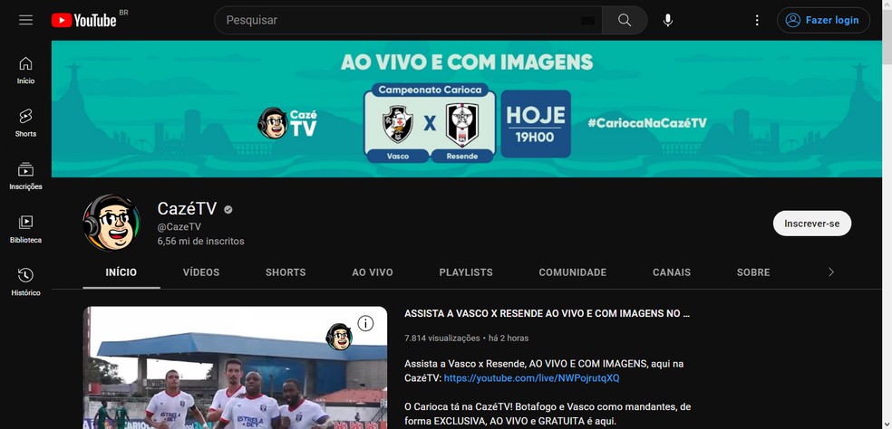 Casimiro: 'Todos os jogos de Botafogo e Vasco como mandantes, com imagens e  de graça, no  e na Twitch