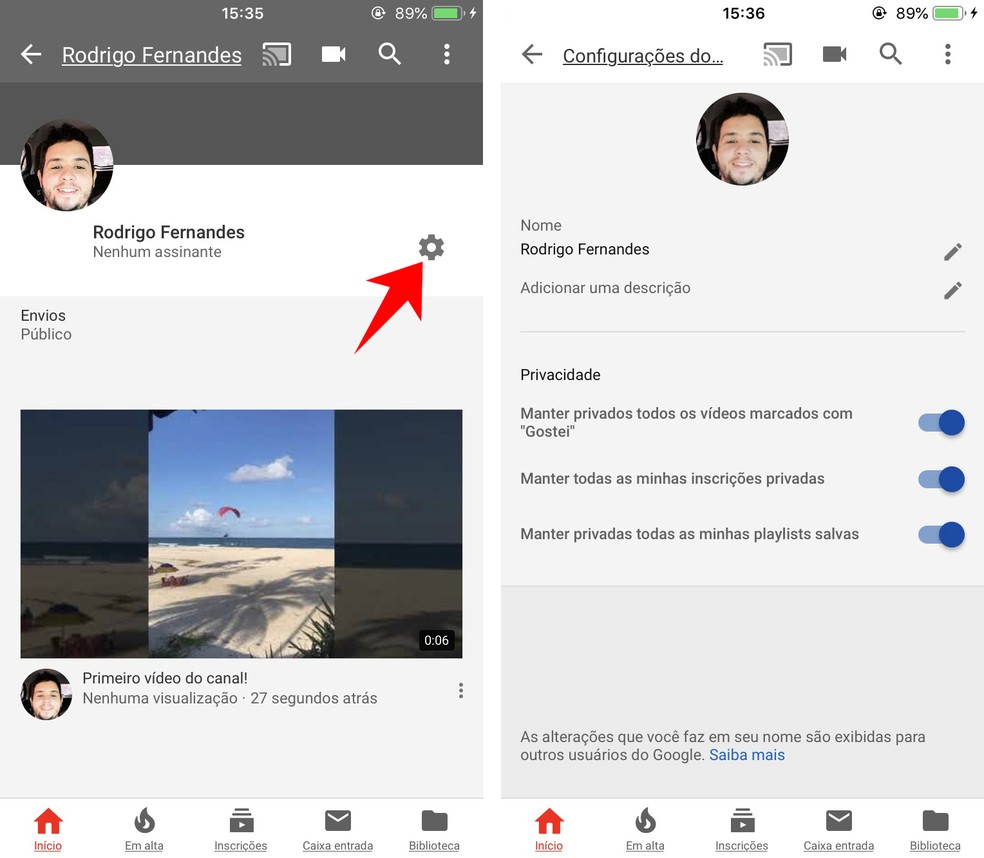 Como criar um canal no YouTube pelo celular