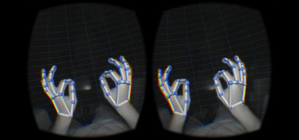 Sensor Leap Motion acoplado ao Oculus Rift leva mãos do usuário para dentro de realidade virtual (Foto: Divulgação) — Foto: TechTudo