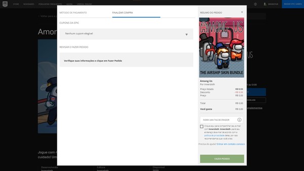 Among Us Original 0$ para PC até o dia 03/06 (EPIC GAMES) 