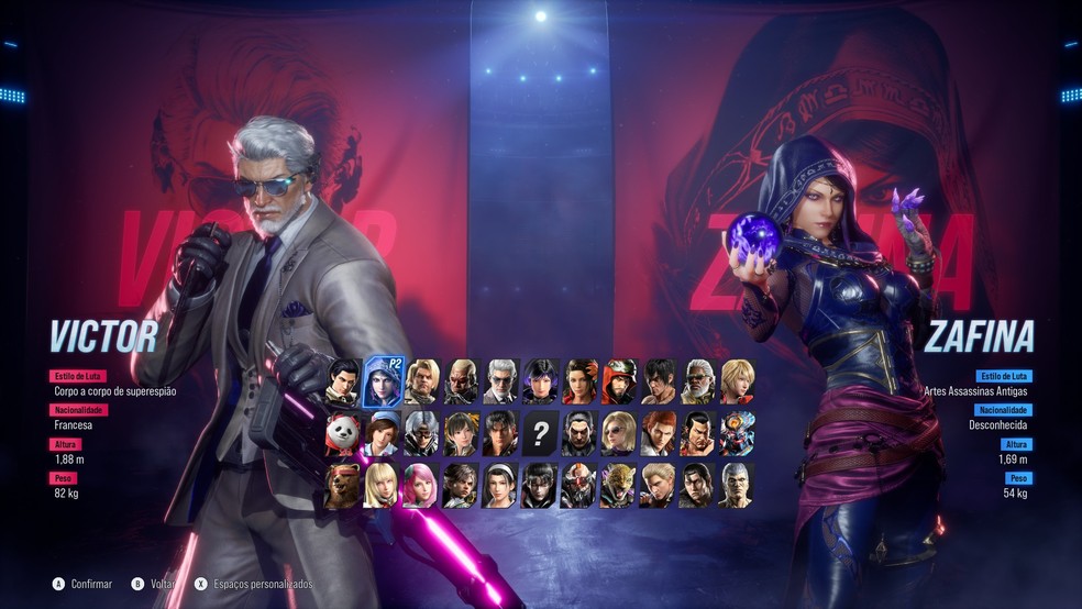 Tekken 8: tela de seleção de personagens conta com 32 lutadores — Foto: Reprodução/Paulo Junior