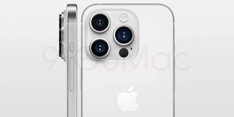iPhone 15 Pro deve ter a câmera traseira mais saltada entre os três modelos lançados pela empresa em 2023 — Foto: Reprodução/9to5Mac