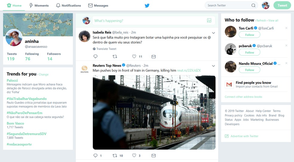 Como voltar à interface antiga do Twitter
