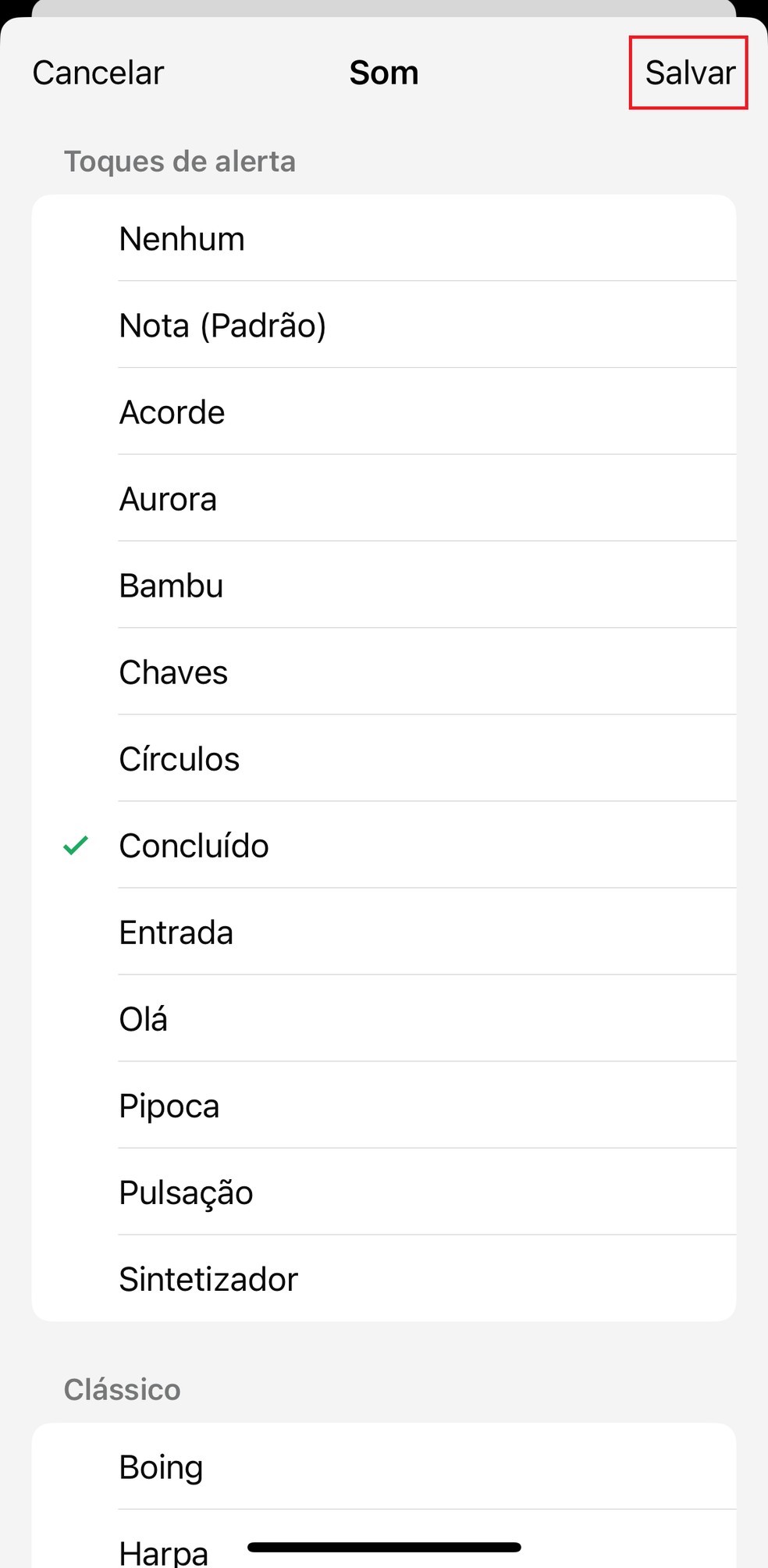 Personalizando som de notificação do WhatsApp no iPhone — Foto: Reprodução/Bruno Guerra