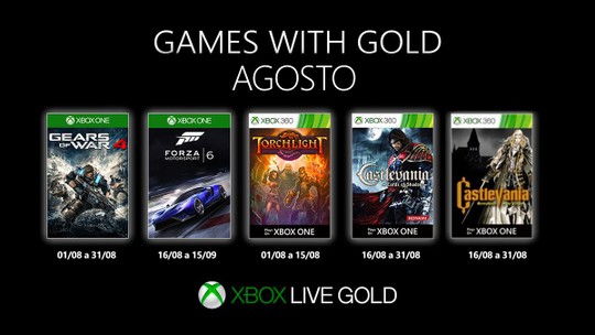 Xbox Live terá Gears of War 4, Forza 6 e Castlevania de graça