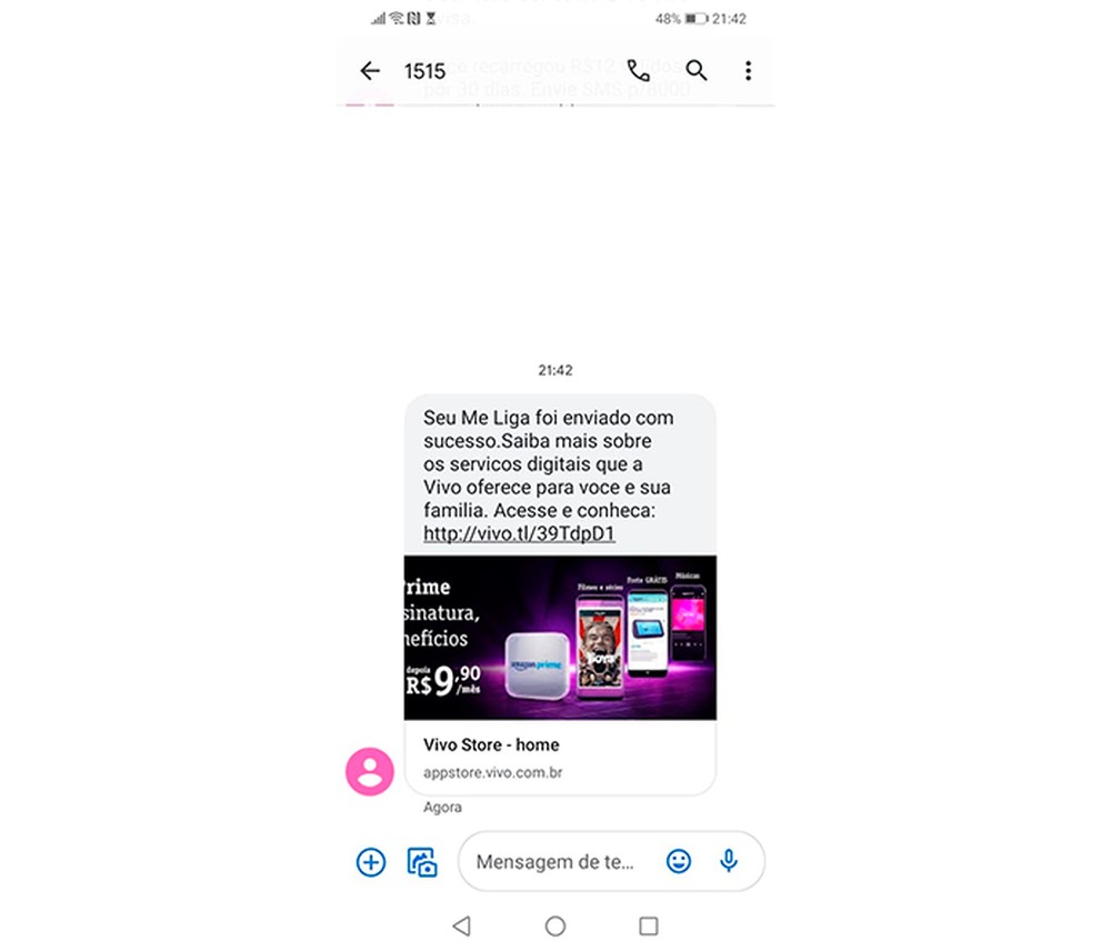 Como mandar Vivo Me Liga