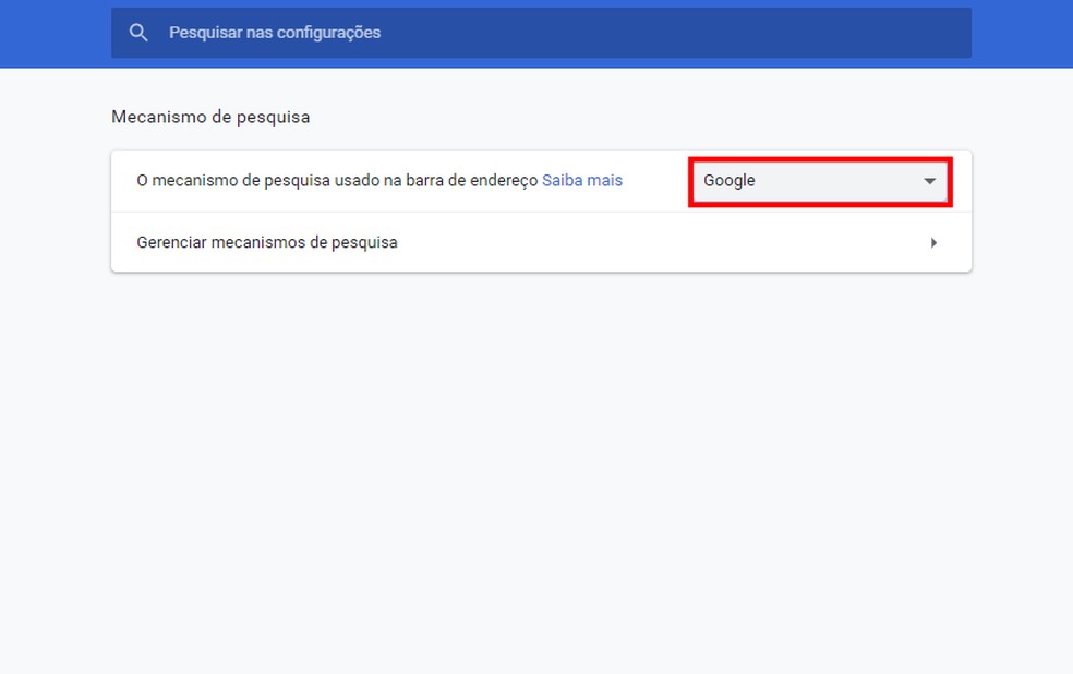 Como tirar o Yahoo da página inicial do seu navegador: definindo o Google como buscador principal — Foto: Reprodução/Rodrigo Fernandes