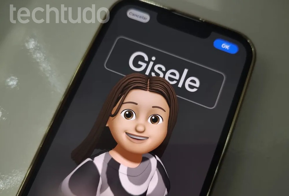 Pôster de contato para iPhone foi disponibilizado na atualização do iOS 17 — Foto: Gisele Souza/TechTudo