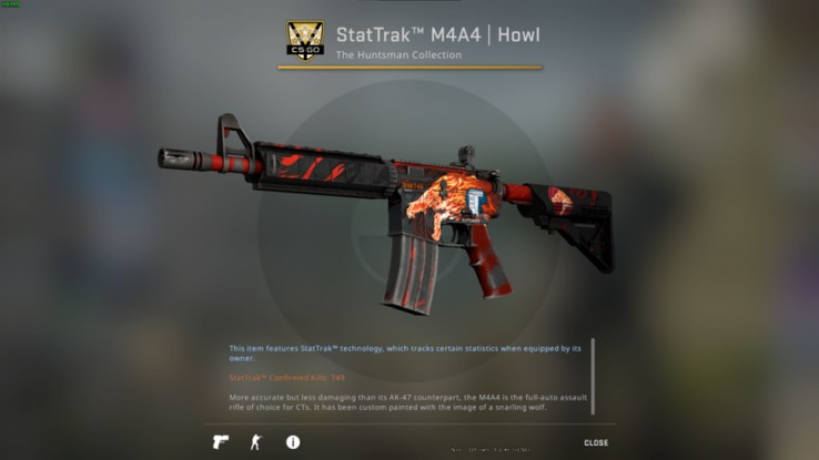 Stat Trak M4A4 é uma das skins mais raras de CS:GO