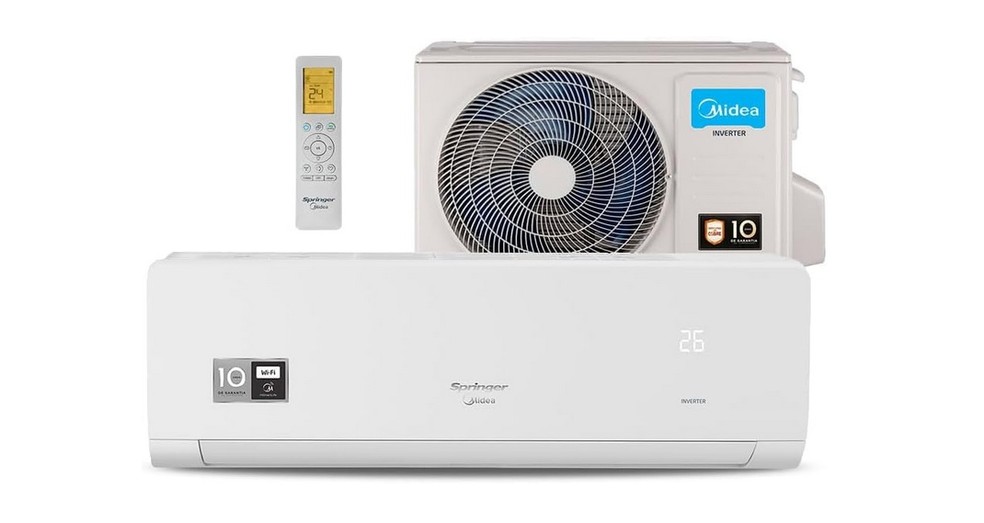 Potência de condicionadores de ar costuma ser 40 vezes maior do que a encontrada em ventiladores — Foto: Reprodução/Amazon