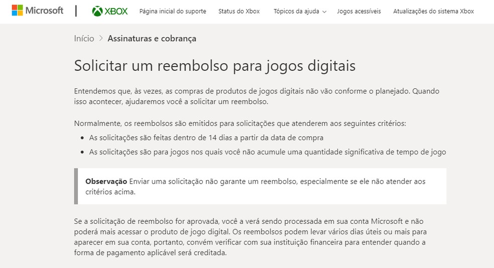 Como pedir reembolso de jogos do Xbox – Tecnoblog