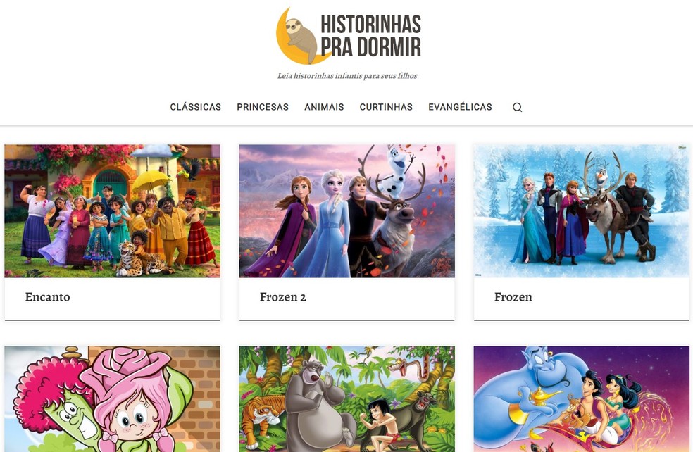 Acesse o site Historinhas Para Dormir e encontre histórias infantis — Foto: Reprodução/Thaisi Carvalho