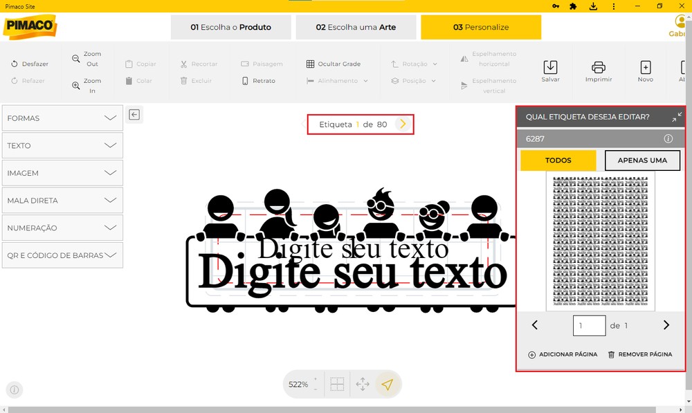 Como criar e imprimir etiquetas Pimaco