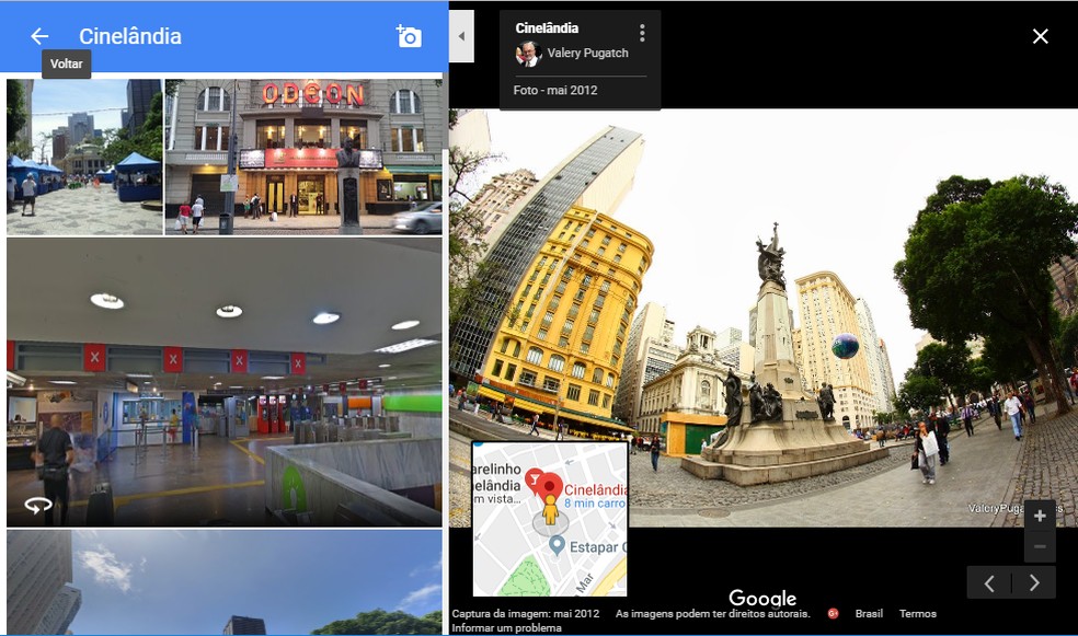 É possível ver fotos por localização no Google Maps — Foto: Reprodução/Isabela Cabral