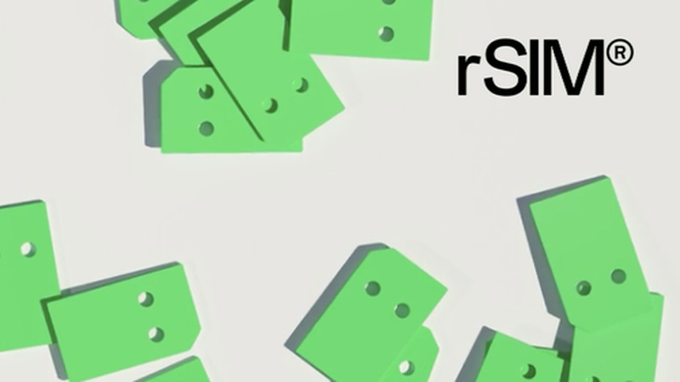  rSIM mostra um possível design baseado na cor verde — Foto: Divulgação/rSIM