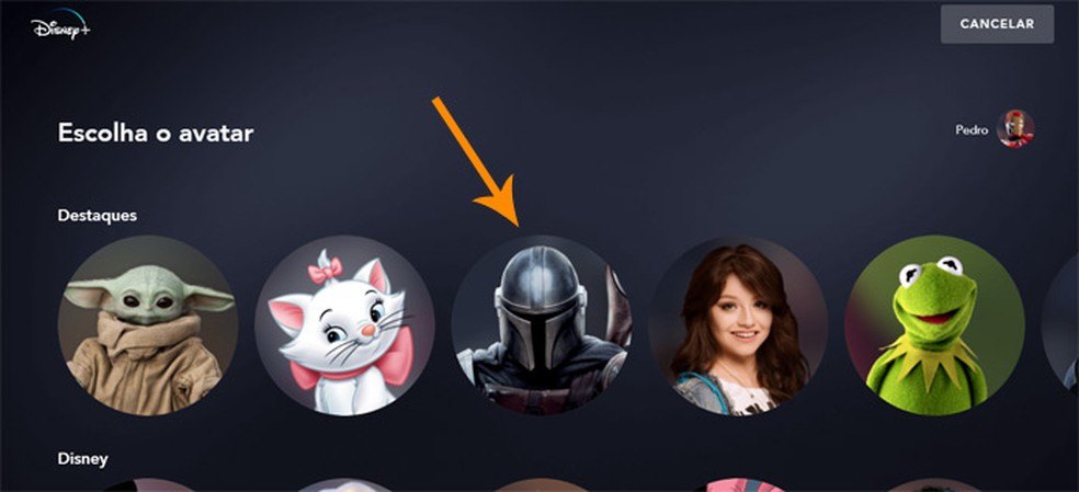 Como alterar a foto de perfil no Disney+