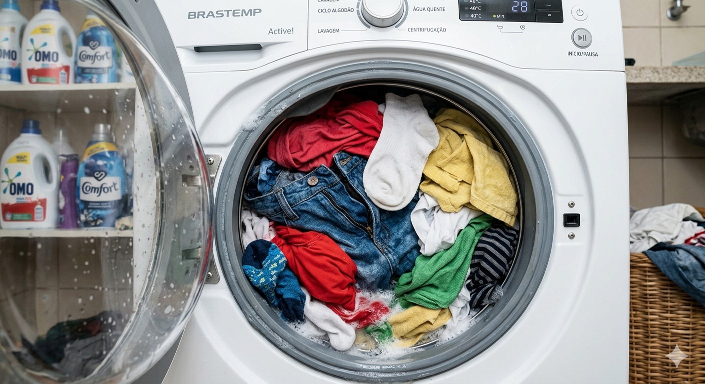 7 erros na máquina de lavar que podem destruir suas roupas