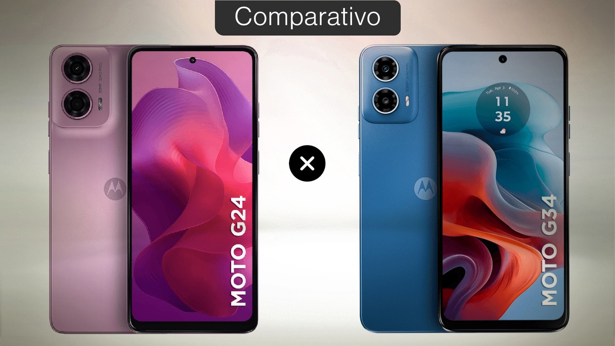 Moto G24 vs Moto G34: saiba o que muda entre os celulares Motorola