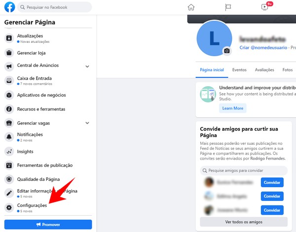 Como mudar o nome da página no Facebook pelo PC