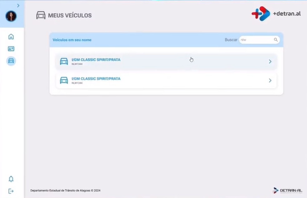  Reprodução/Detran AL
