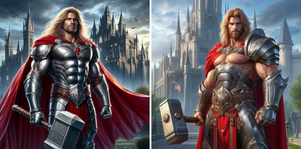 Versão "mais realista" do Thor, de acordo com o Copilot — Foto: Reprodução/Copilot