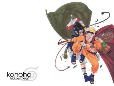 Naruto e Sasuke clássico wallpaper