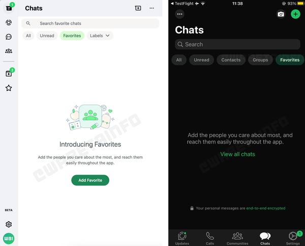 WhatsApp testa aba exclusiva para contatos favoritos; confira