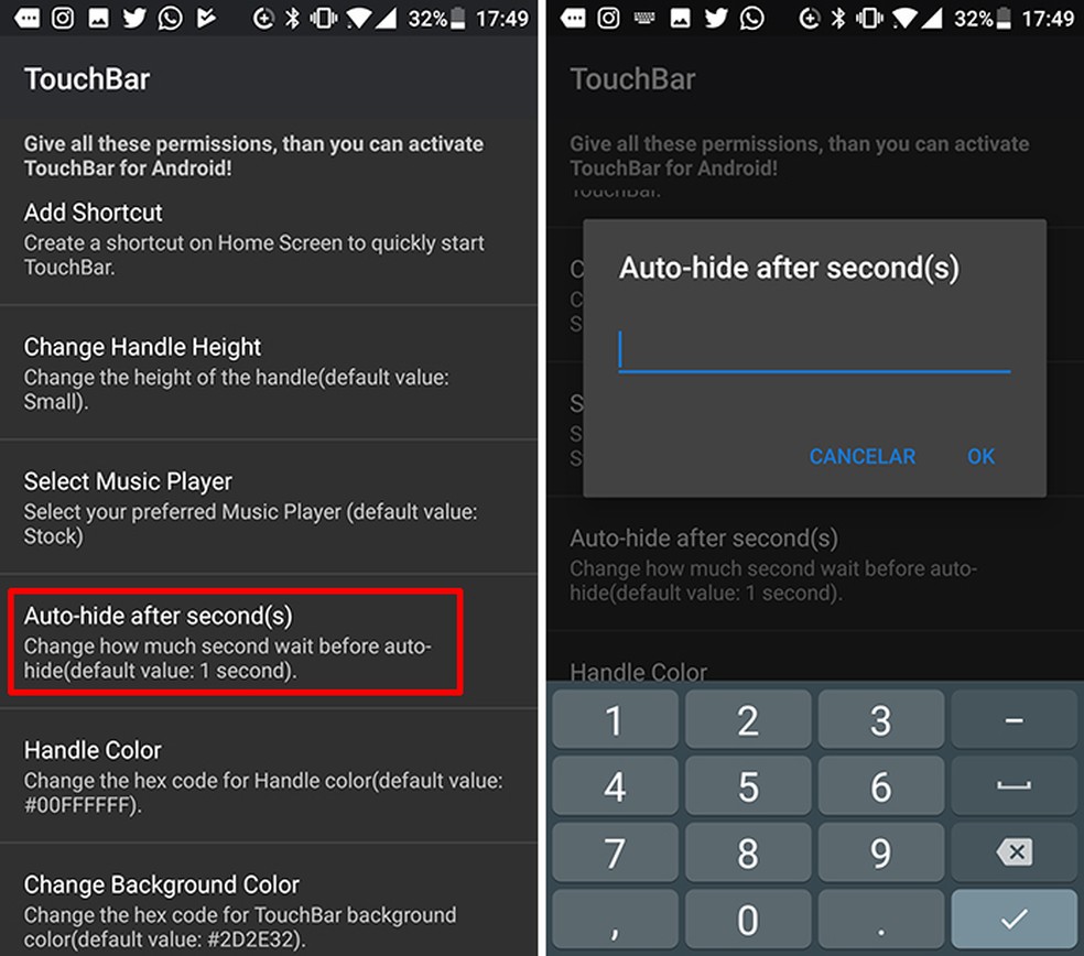 Como adicionar atalhos no estilo da Apple TouchBar ao Android