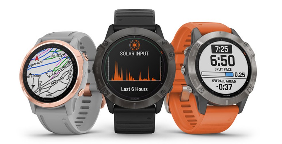 Linha Garmin Fenix 6 anunciada nos EUA rel gio tem recarga solar