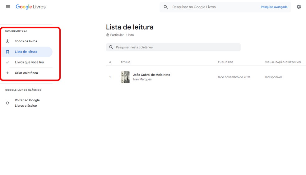 SAIBA COMO ACOMOSAR LIVROS SALVOS NA BIBLIOTECA Online Made Google - Foto: Reprodução