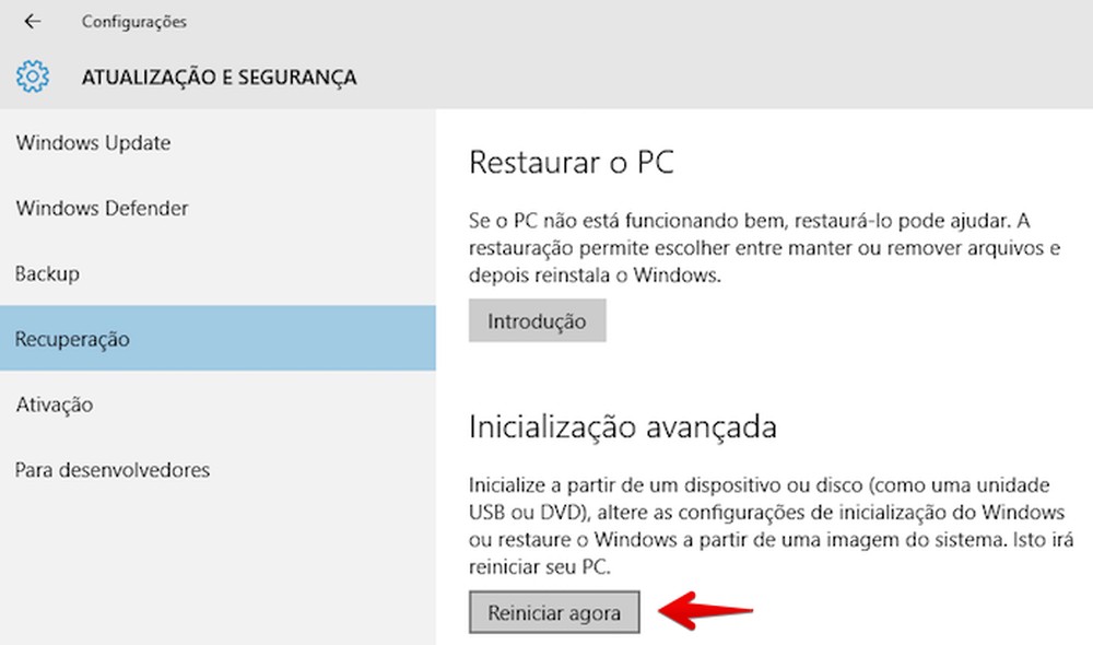 Como iniciar o Windows 10 em Modo de Segurança