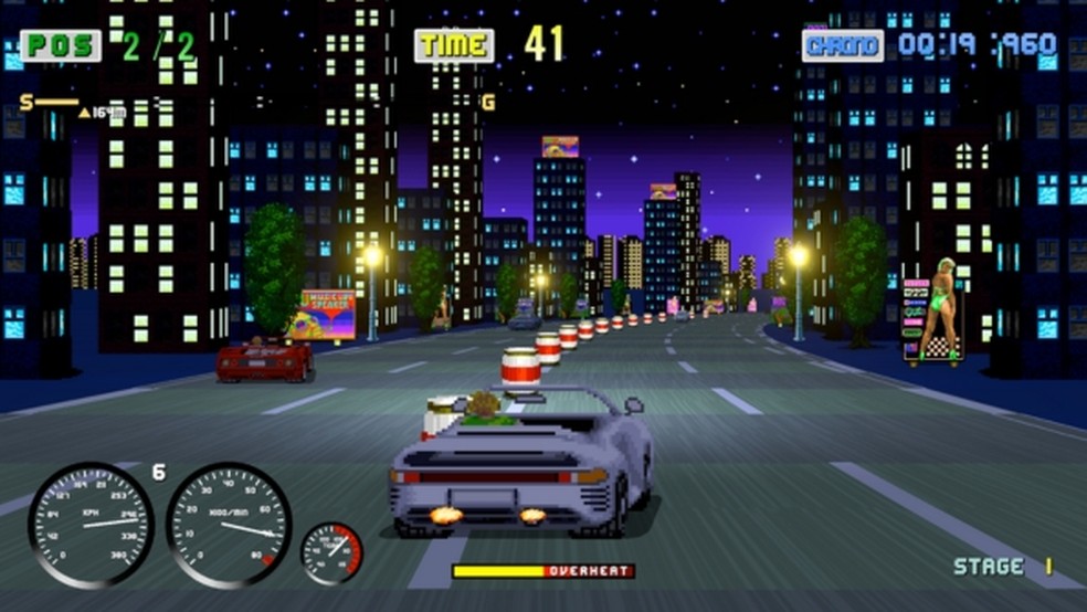 Turbo OutRun Reimagined revisita o clássico de 1989, com novidades — Foto: Divulgação/itch.io