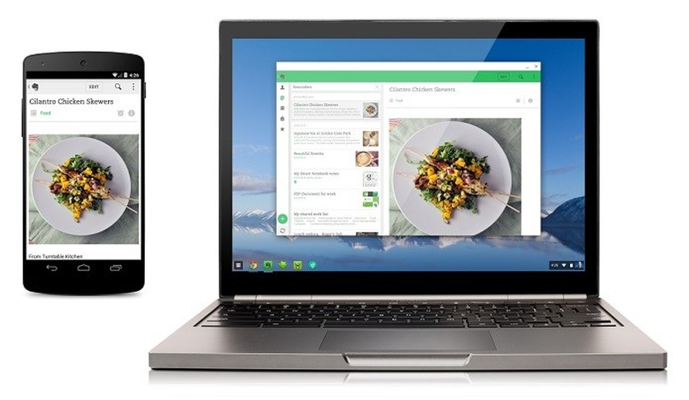 Evernote é um dos primeiros apps de Android que irá funcionar no Chromebook (Foto: Divulgação/Google) — Foto: TechTudo