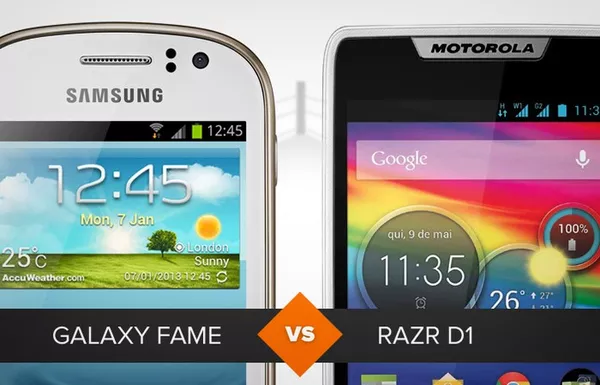 Galaxy Fame ou Razr D1? Confira o comparativo de celular da semana
