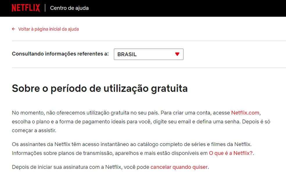 Netflix volta a oferecer período de degustação gratuito