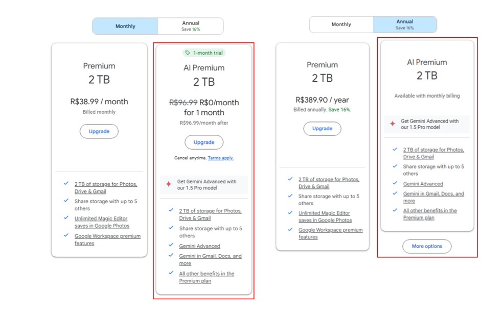  Reprodução/Google One