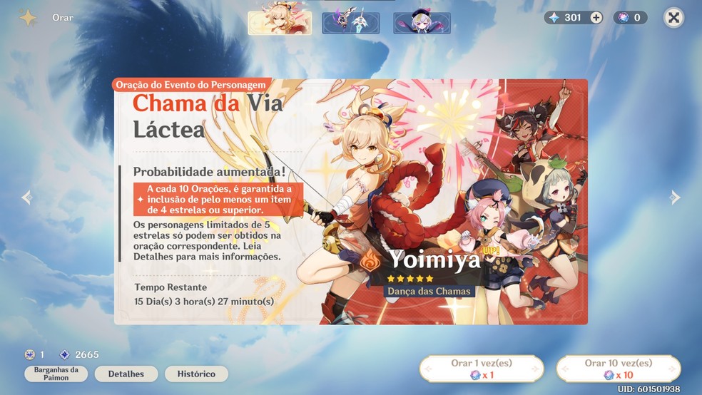 Yoimiya em Genshin Impact: veja gameplay, skills, build e comps
