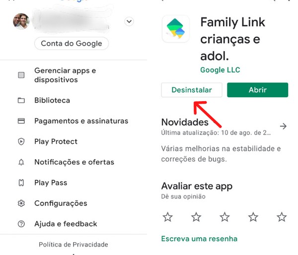 Como desinstalar o Family Link do celular e remover o controle de pais