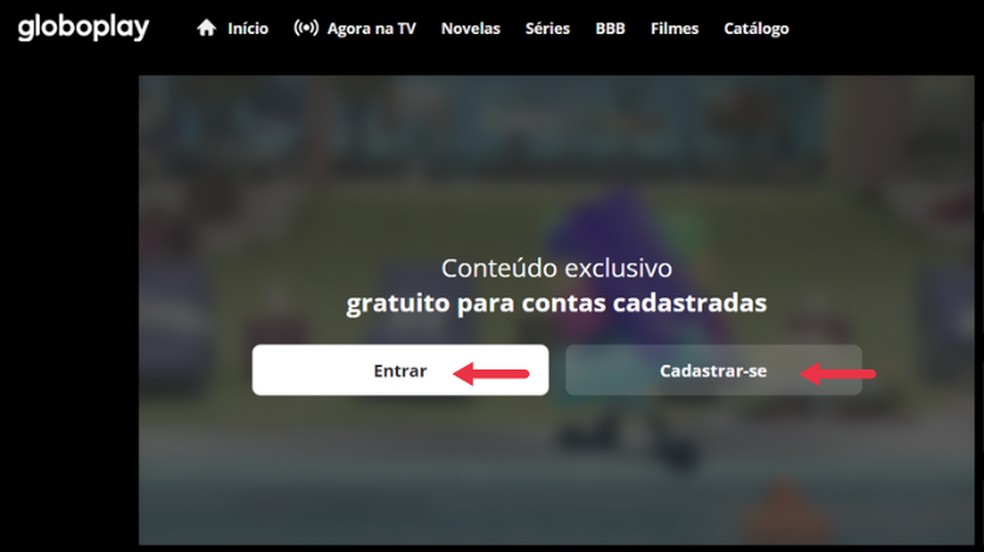 Faça login ou crie uma Conta Globo para rever o programa — Foto: Reprodução/Thaisi Carvalho