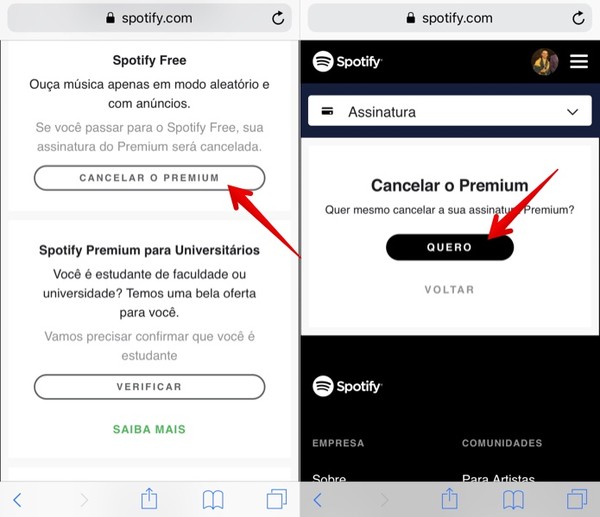 Cancelar sua assinatura Premium - Android - Ajuda do  Music