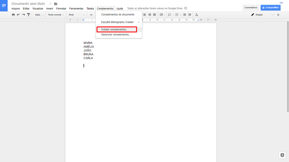 Como organizar parágrafos e listas em ordem alfabética no Google Docs